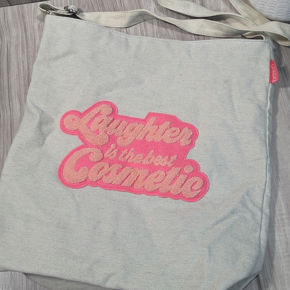 Benefit Cosmetics San Francisco Canvas and Chenille Messenger Bag - Picture 2 of 9